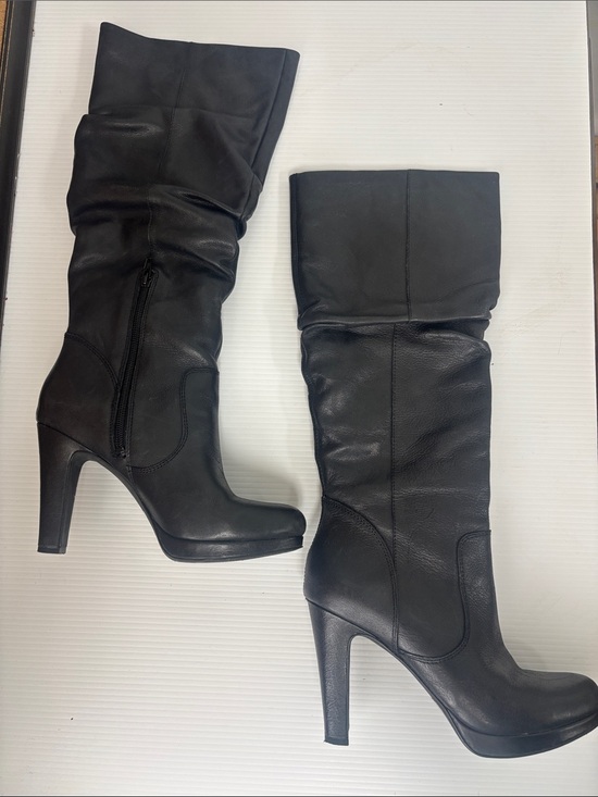 Jessica Simpson Shoes - Jessica Simpson Black Leather High-Heel Knee Boots